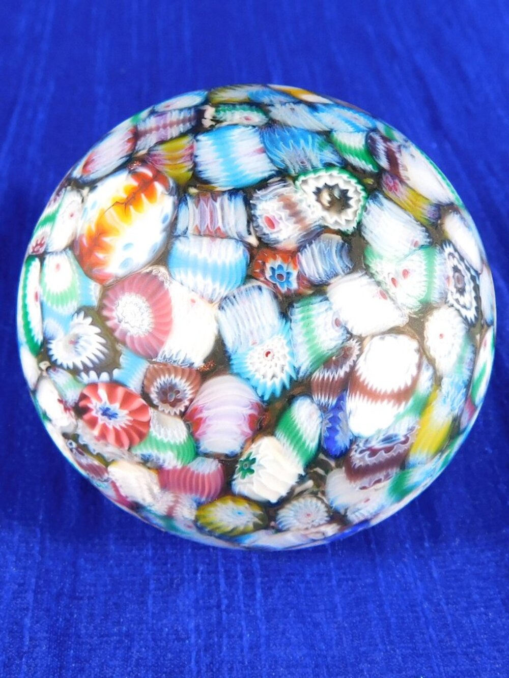 Matte Multicolor Millefiori Paperweight  # 27995